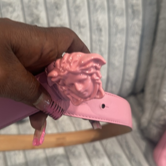 Versace Pink Medusa Belt for Women - Picture 6 of 17